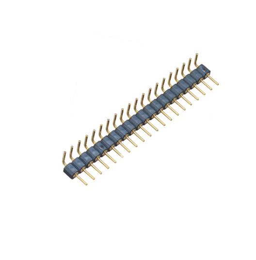 PH2.54mm Machined Pin Header H=3.0 Single Row Right Angle Type 