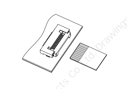 翻蓋臥貼0.5mm Pitch H1.5